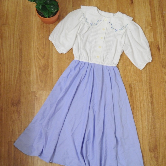 Vintage Dresses & Skirts - Vintage 50s Cotton Full Skirt Day Dress